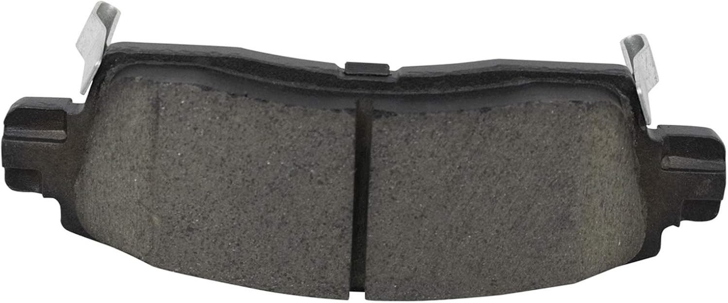 TRQ Performance Rear Brake Pad and Rotor Set Ceramic Drilled Slotted Coated Rotors Calipers Compatible with 09-17 Chevrolet Traverse 07-16 GMC Acadia 08-16 Buick Enclave 07-10 Saturn Outlook