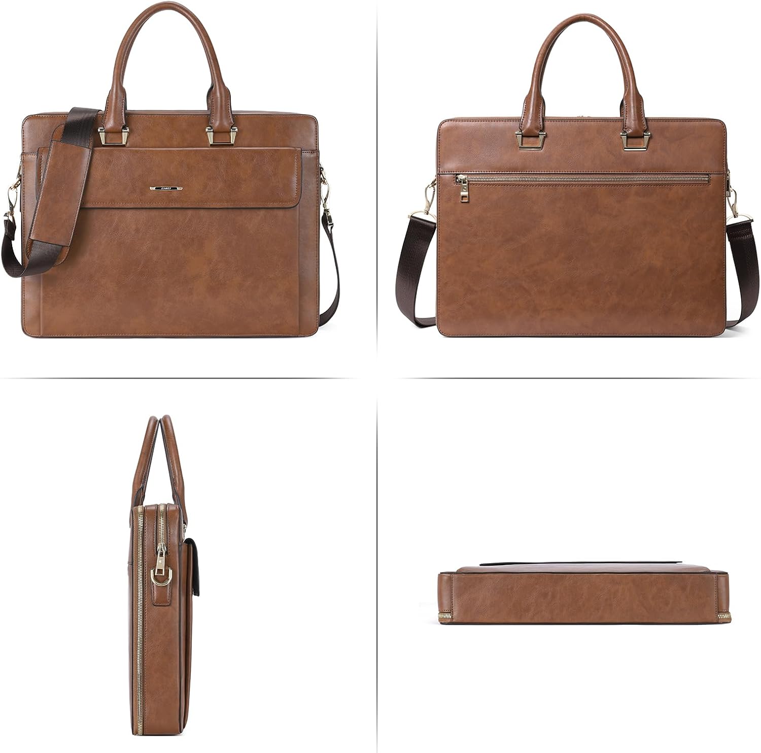CLUCI Briefcase for Women Oil Wax Leather Business 15.6 Inch Laptop Handbag Vintage Slim Large Shoulder Work Bag | Oil Wax Leather, Business, 15.6 Inch, Laptop, Vintage, Slim