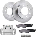 Detroit Axle - Front Brake Kit for 2003-2008 Dodge Ram 2500 3500 Disc Brake Rotors Brake Calipers Ceramic Brakes Pads 2004 2005 2006 2007 Replacement [13.91 inch Rotors]