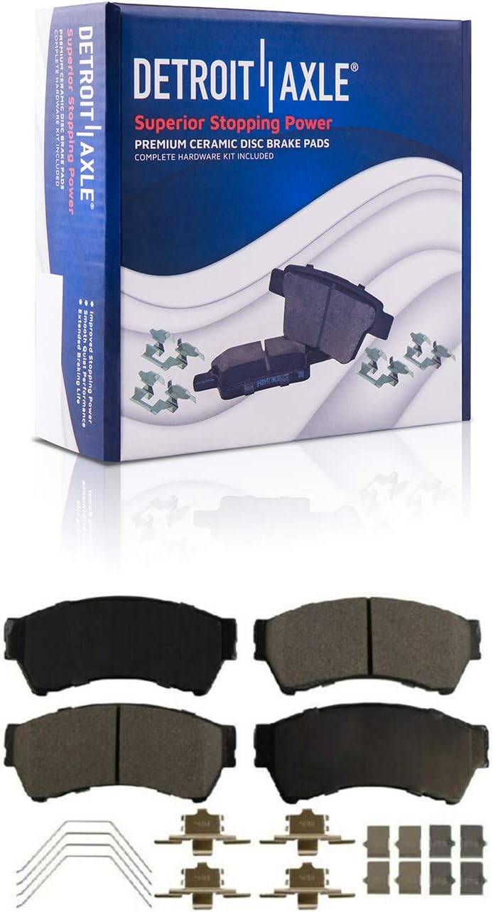 Detroit Axle - Brake Kit for Ford Fusion Lincoln MKZ Mazda 6 Mercury Milan, Front and Rear Disc Brake Calipers Ceramic Brake Pads Replacement