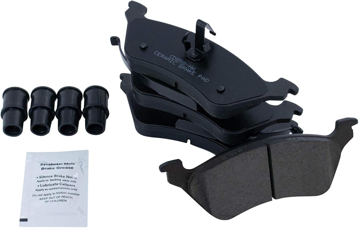 TRQ Rear Brake Pad and Rotor Set Ceramic Rotors Calipers Hoses Compatible with 2001-2004 Chrysler Town and Country 2005-2007 Dodge Caravan 2001-2002 Grand Caravan