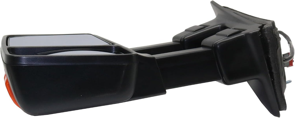 Kool Vue Driver Side Power Heated Towing Mirror, Driver Side Mirror Replacement for Ford F-250 F-350 Super Duty 2010-2016 Power Fold With Signal Light & Memory, Without Blind Spot Monitor Auto Extend