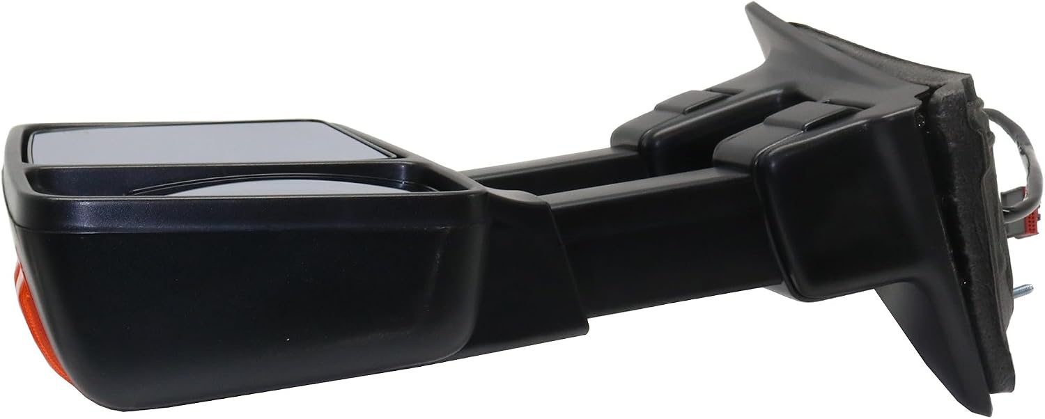 Kool Vue Driver Side Power Heated Towing Mirror, Driver Side Mirror Replacement for Ford F-250 F-350 Super Duty 2010-2016 Power Fold With Signal Light & Memory, Without Blind Spot Monitor Auto Extend