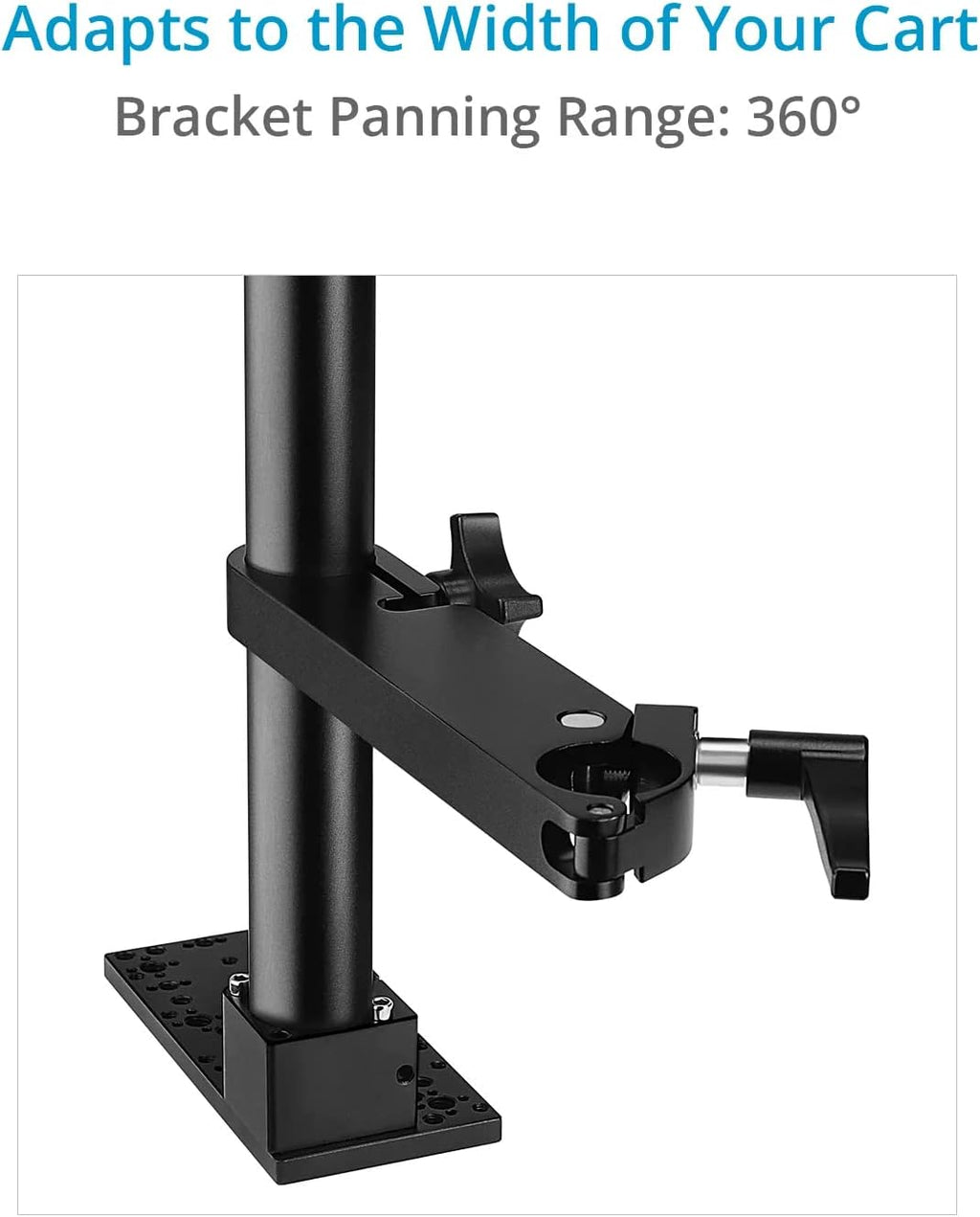PROAIM Multi Monitor Mounting System for Video Camera Production Carts. 5/8' Baby Pin Mount. Clamping Range: 38mm. Payload up to 27kg/60lb. (P-MLMT-M2)