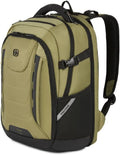 SwissGear Travel Tech Pro Laptop Backpack – Fits Laptops up to 16' – ScanSmart TSA-Friendly Backpack with Multiple Organizer Pockets – Olive