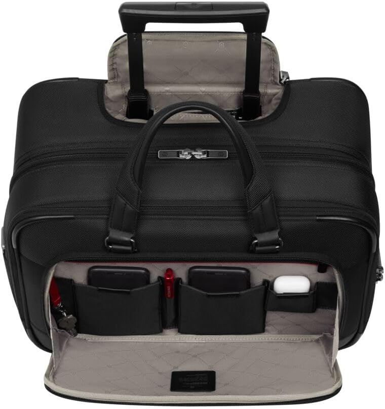 Victorinox Werks Traveler 7.0, Wheeled Briefcase, 2-Wheel Briefcase with 15.6' Laptop and 11'' Tablet Compartment, Black