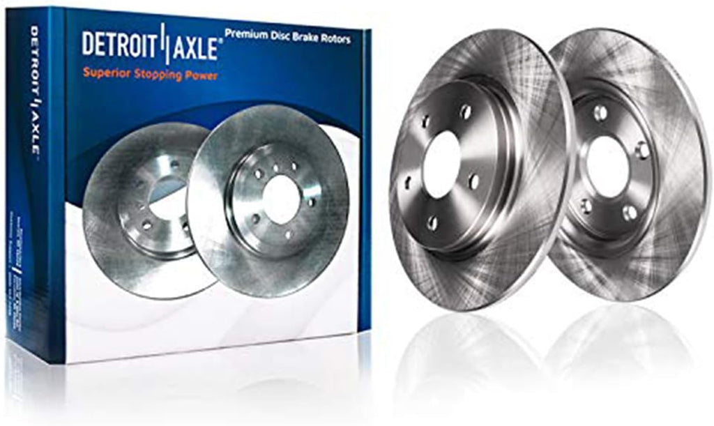 Detroit Axle - Rear Brake Kit for 06-10 Mercury Mountaineer Ford Explorer Sport Trac, Disc Brake Rotors Ceramic Brake Pads Wheel Bearing & Hubs 2006 2007 2008 2009 2010 Replacement