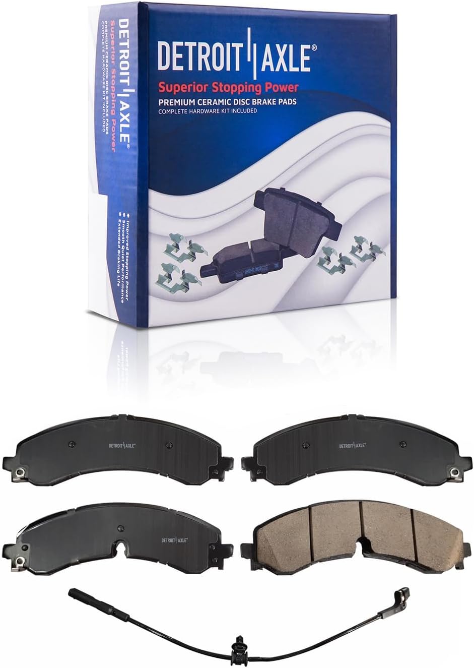 Detroit Axle - Rear Brake Kit for 2020-2024 Chevrolet Silverado 2500 3500HD GMC Sierra 2500 3500 HD Disc Brake Rotors Ceramic Brakes Pads Replacement : 14.17' inch Rotor