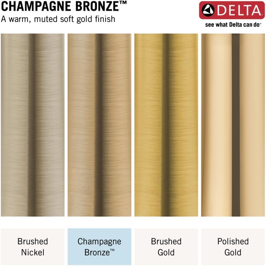 Delta Faucet Single-Setting H2Okinetic Hand Held Shower, Gold Handheld Shower Head, Shower Wand, Hand Shower, Handheld Shower, Detachable Shower Head, Lumicoat Champagne Bronze 59421-CZ-PR-PK