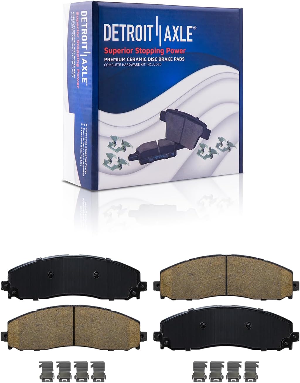 Detroit Axle - RWD Brake Kit for 2012-2022 Ford F-250 Super Duty 2013-2022 F-350 Super Duty Disc Brake Rotors Ceramic Brakes Pads with Hardware Replacement : 14.29' inch Front and Rear Rotor