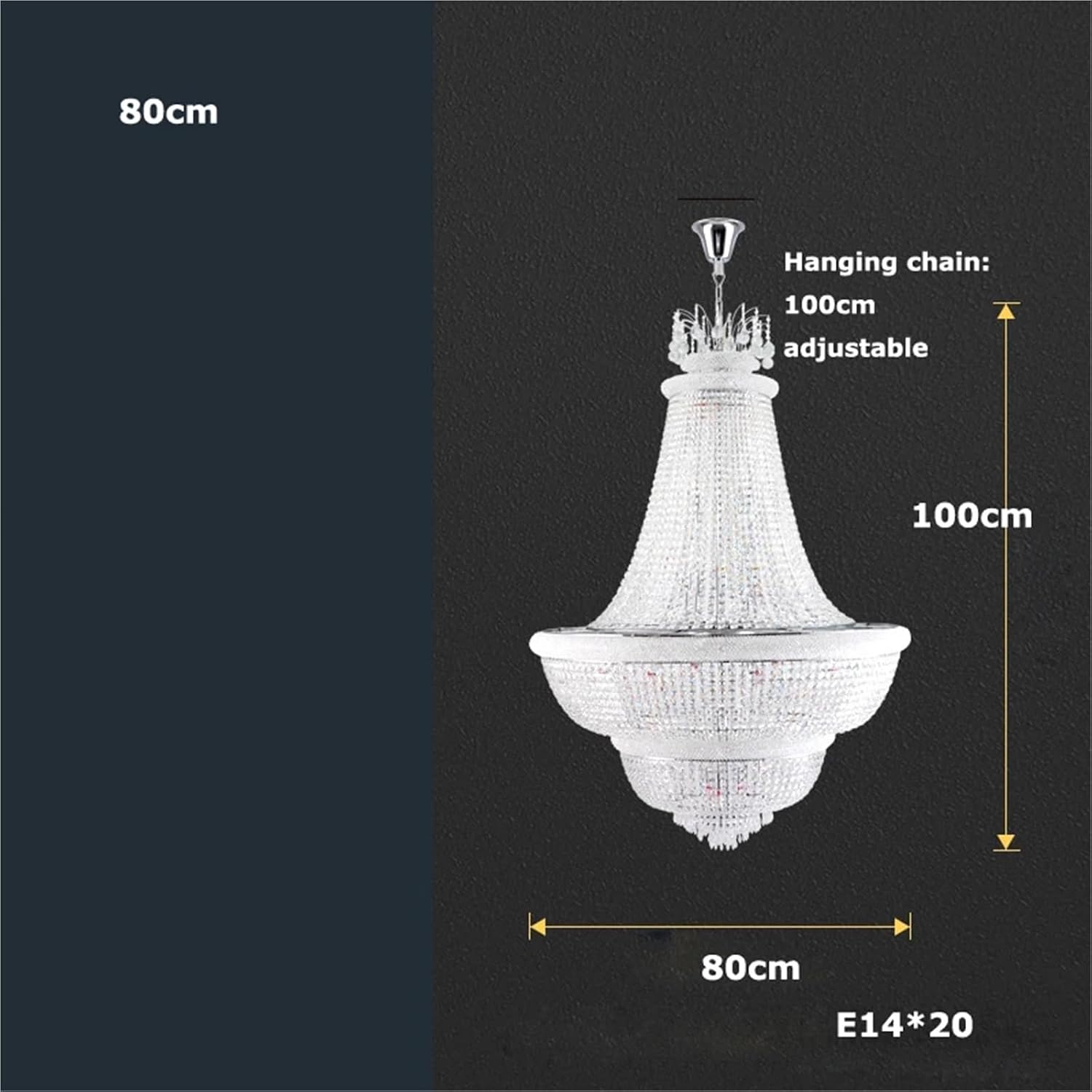 Dimmable LED K9 Crystal Gold Silver Chandelier Lighting Hanging Light Suspension Luminaire Lampen for Living Room Staircase,Dining Light Fixtures