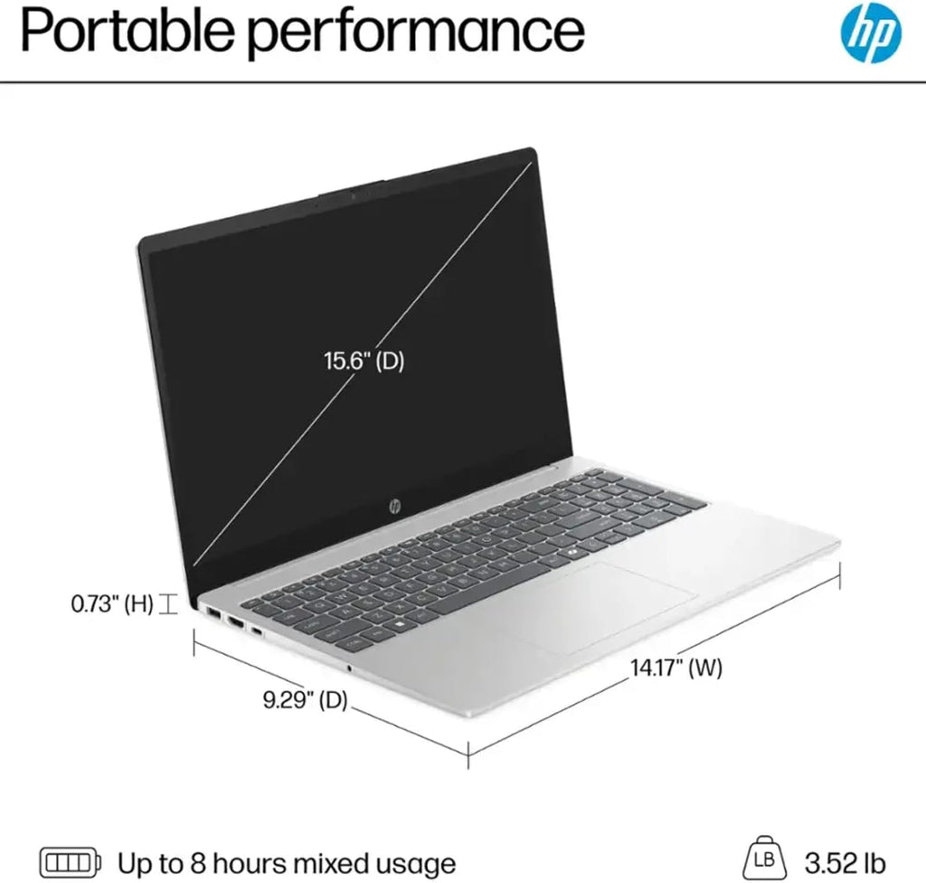 HP Touchscreen Laptop Computer for Business & Student, Windows 11 Pro, 15.6' HD Touch Display, Intel 13th Gen Core-i3 1315U(Up to 4.5GHz), Copilot + PC, Wi-Fi 6 | 32GB RAM + 2TB SSD