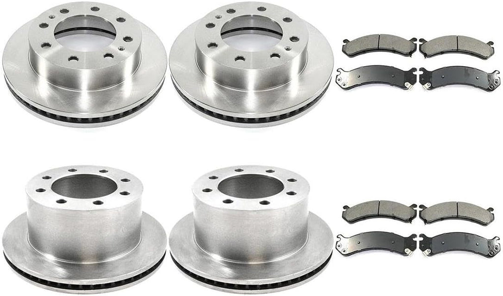 ‎A-Partrix 6PCS Brake Pads and Rotors Kit - Front and Back Brakes and Rotors, Brake Kit fits Chevrolet Silverado 3500 2001-2006 fits Chevy Silverado 3500 2001-2006