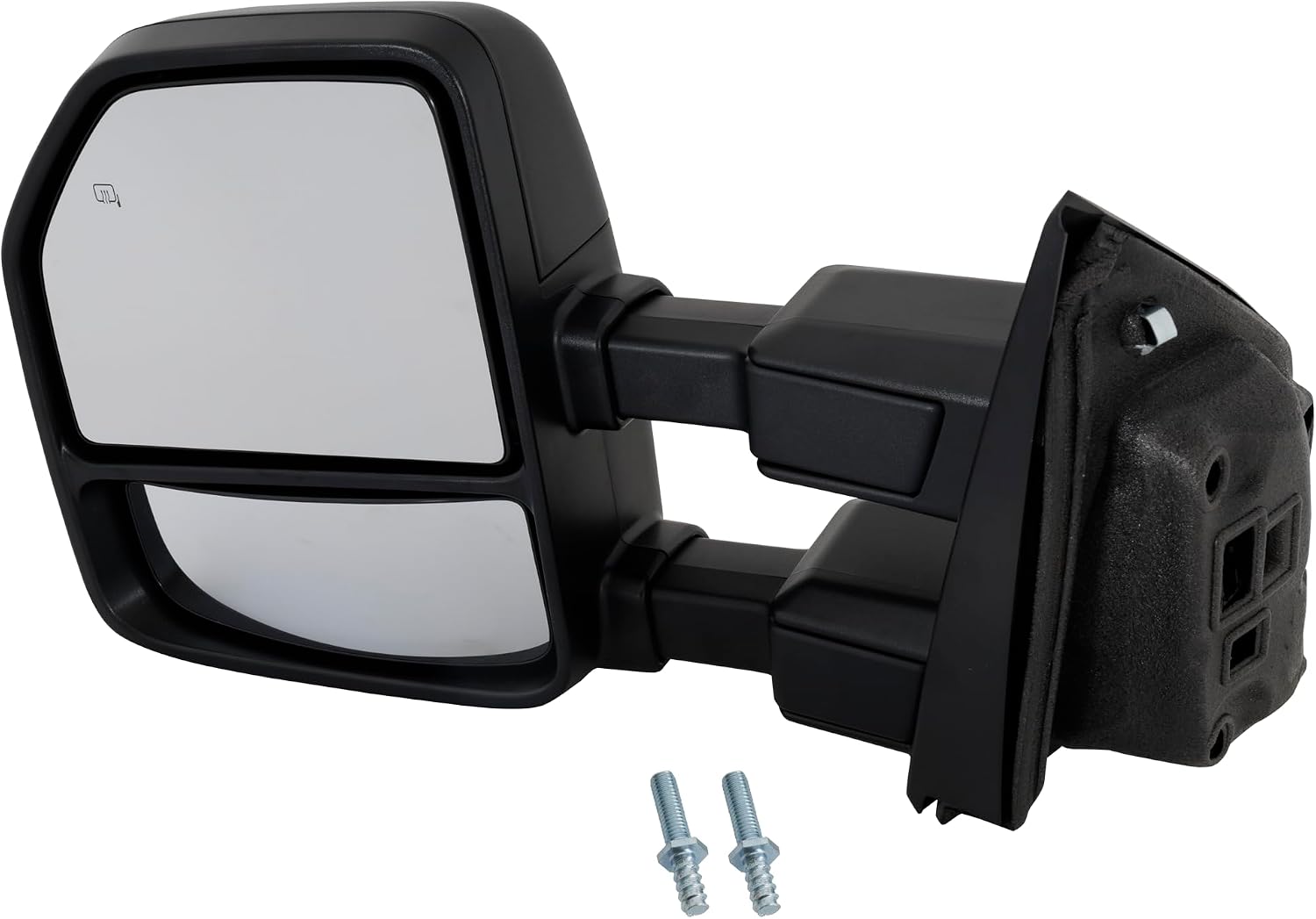 Kool Vue Driver Side Power Heated Towing Mirror for Ford F-250 F-350 Super Duty 2017-2022 Manual Fold With Signal Light; Without Blind Spot Monitor, Memory & Puddle Lamp Textured