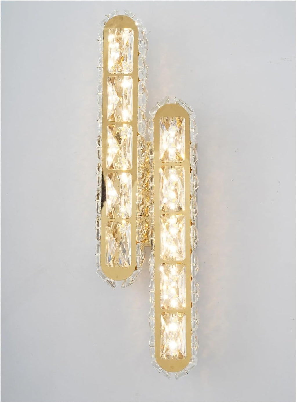 Gold/Silver Wall Lamp Crystals Strip Interior Wall Light for Living Room Background Bedside Corridor Decoration,Bathroom