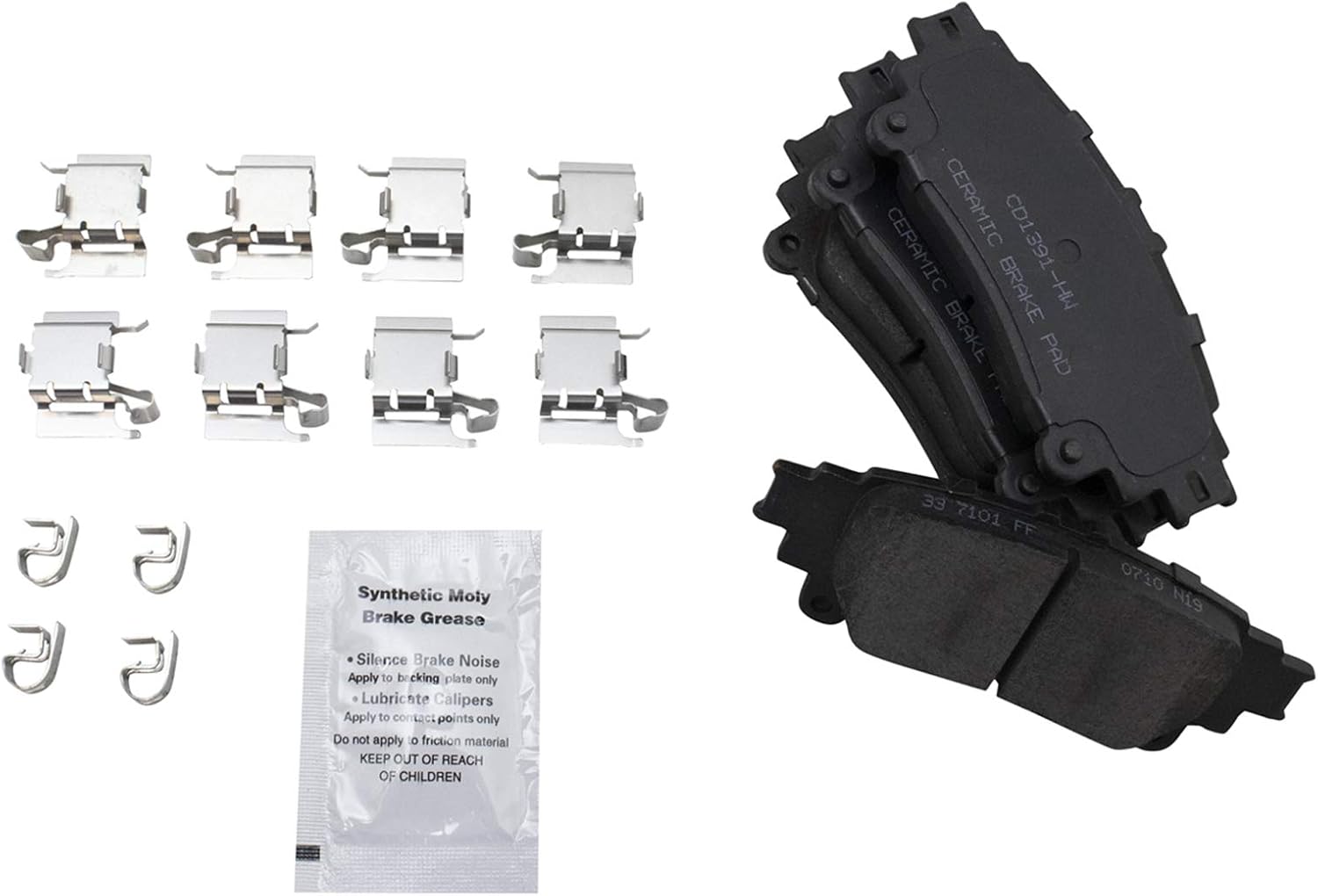 TRQ Performance Rear Brake Pad and Rotor Set Ceramic Drilled Slotted Coated Rotors Calipers Compatible with 2011-2018 Toyota Sienna 2014-2018 Highlander 2010-2015 Lexus RX350 2012-2015 RX450h
