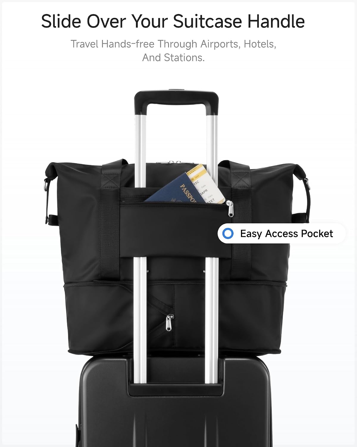 LUGGEX Carry On Luggage Top Opening, FLT Hard Shell Suitcase and Travel Packing Cubes Bundle – Travel Essentials (FX-Lite, 20 Inch)