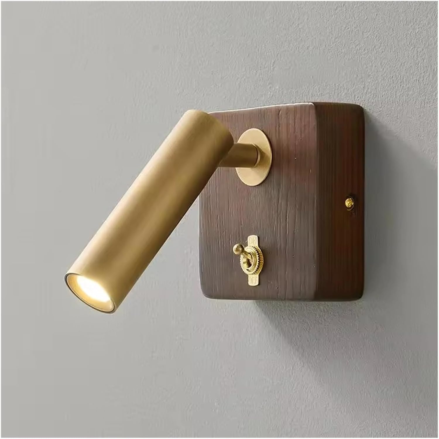 with Switch Wall Lamp Gold Silver Brass Wooden Lighting Fixtures for Bedroom Reading Hotel Office E27 Bulb,Bathroom