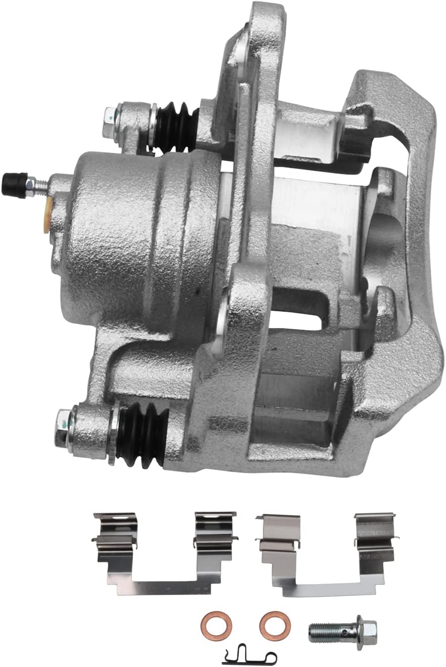 Detroit Axle - Front Brake Calipers for 2003-2008 Toyota Corolla Matrix Pontiac Vibe 2004 2005 2006 2007 Disc Brake Calipers w/Bracket Replacement [Metal Piston Only Option Available]