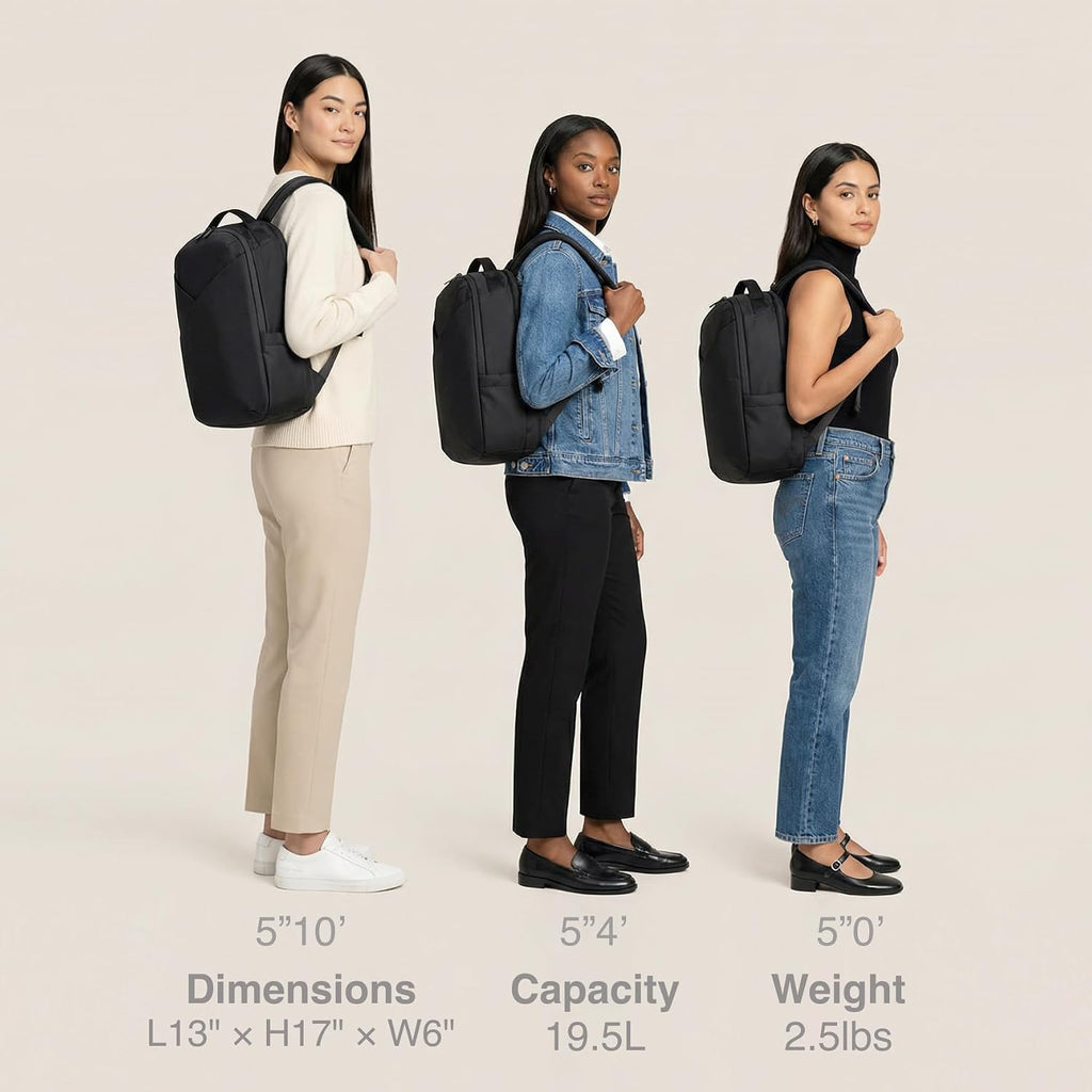 Lux & Nyx Origami Laptop Backpack for Work and Travel - Fits 16' MacBook Pro - Lightweight Business Bag - Men and Women (Wine)