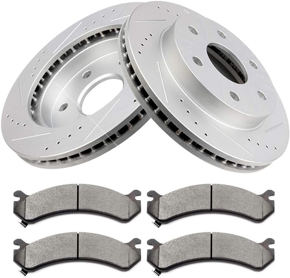 Brake and Rotors Kits,AUTOMUTO Brake Rotors Ceramic Pads Front fit For 2003-2005 For Chevy Express 2500,2004-2005 For Chevy Silverado 1500,2003-2005 For GMC Savana 2500,2004 For GMC Sierra 1500