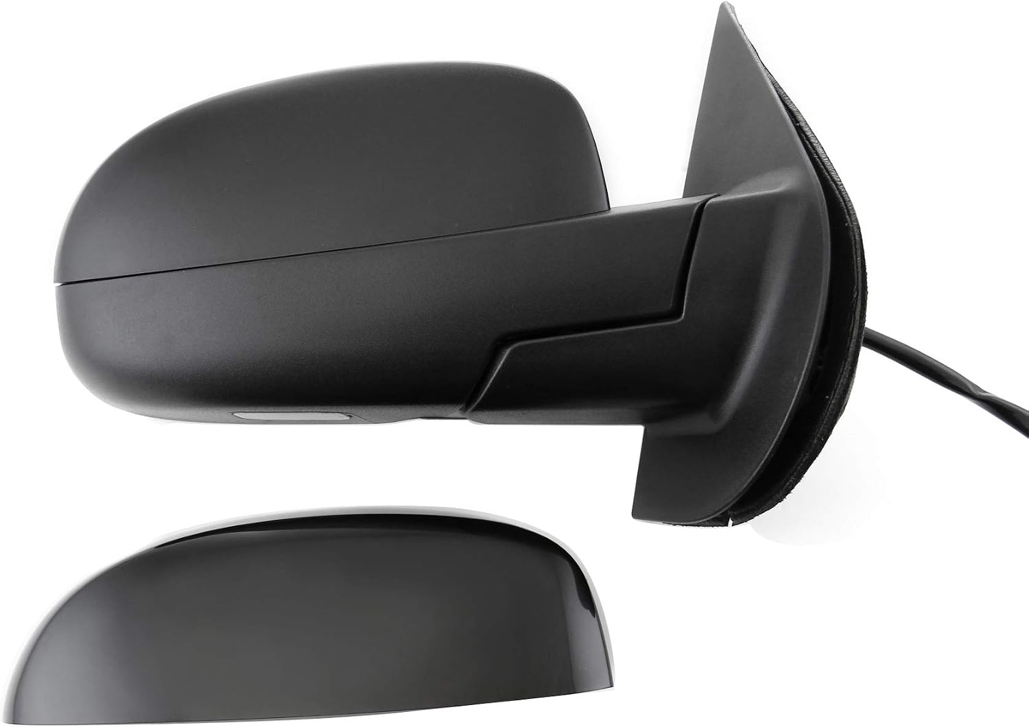 Kool Vue Right Power Heated Side Mirrors for Chevrolet Silverado 1500, GMC Sierra 1500 2007-2013, Power Fold with Signal Light & Puddle Lamp, w/o Blind Spot Monitor, Memory & Auto-Dim with 2 Caps