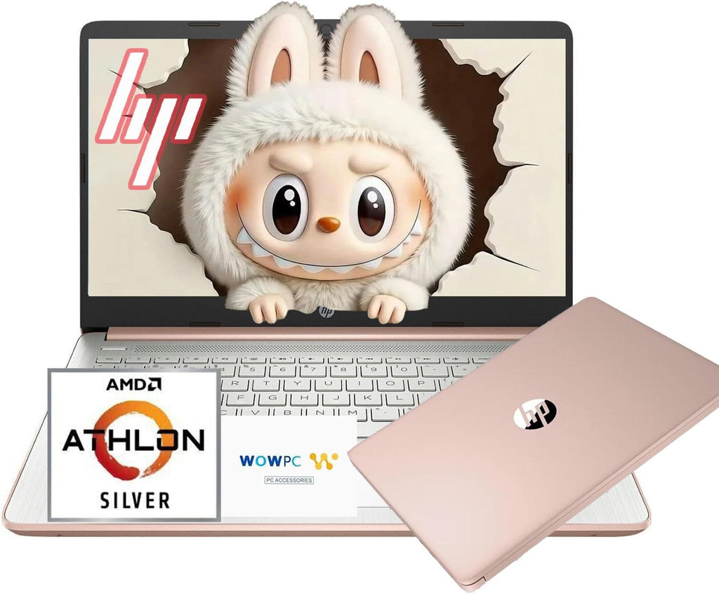 HP 15.6' Laptop Computer for Business & Student | AMD High-Performance CPU | 16GB RAM | 512GB SSD | Up to 9 Hours Battery Life | Fast Wi-Fi & Bluetooth | WOWPC USB