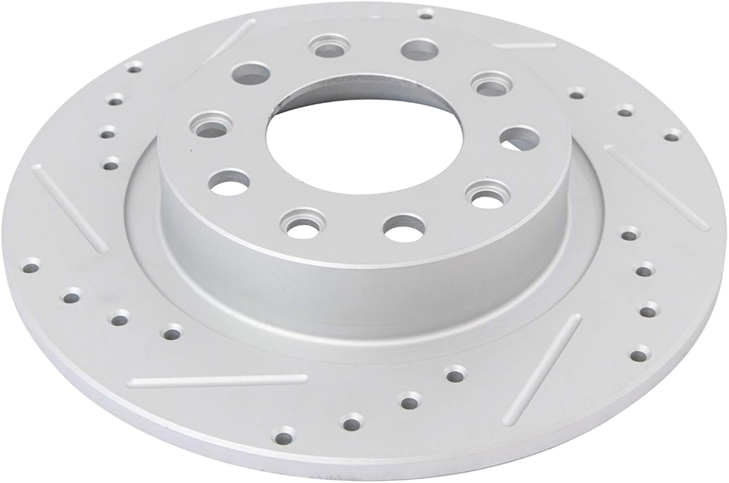 TRQ Performance Rear Brake Pad and Rotor Set Ceramic Drilled Slotted Coated Rotors Calipers Compatible with 2013-2016 Dodge Dart