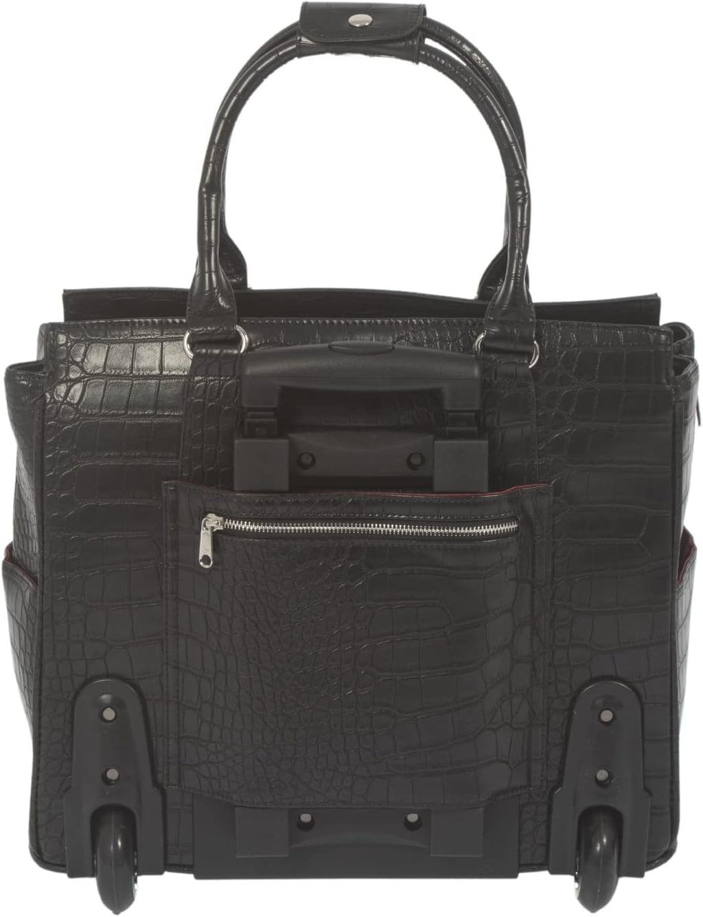 JKM & Company Rolling Laptop Bag for Women | Designer Wheeled Briefcase | Fits 13-17' Laptops | Office Travel Computer Case