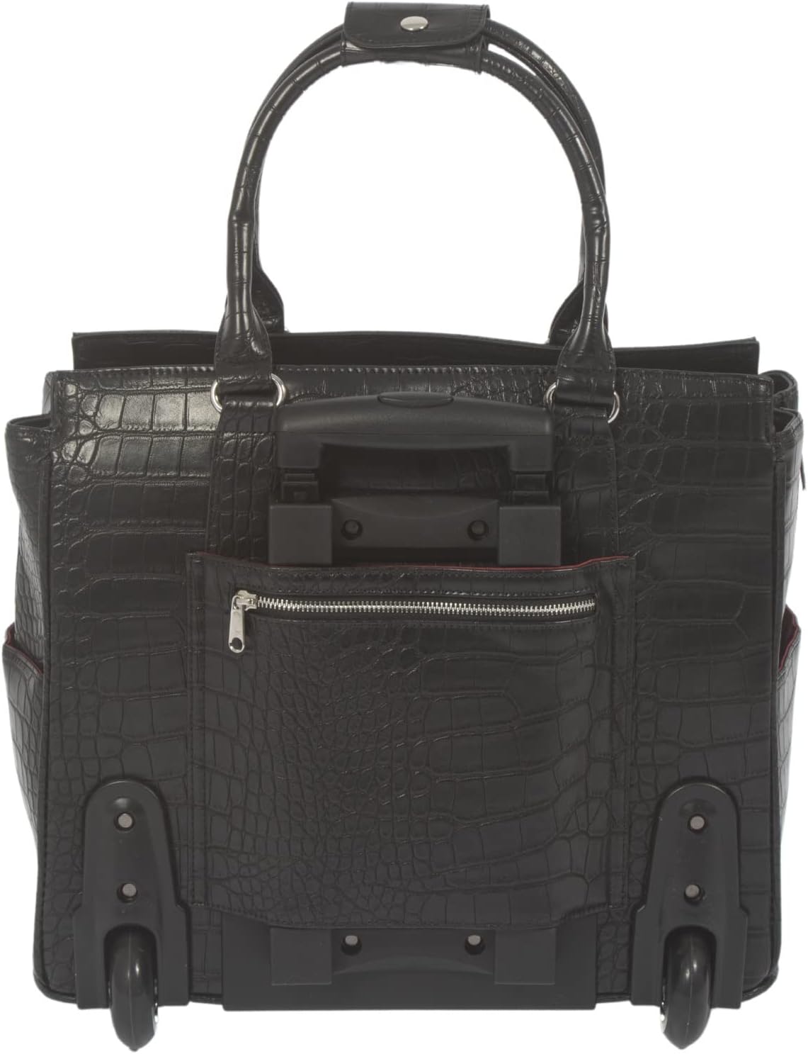 JKM & Company Rolling Laptop Bag for Women | Designer Wheeled Briefcase | Fits 13-17' Laptops | Office Travel Computer Case