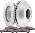 SCITOO Front Brake Pads and Rotors Kits Fit For Cadillac,For Chevy,For GMC,For Hummer H2 2003-2009