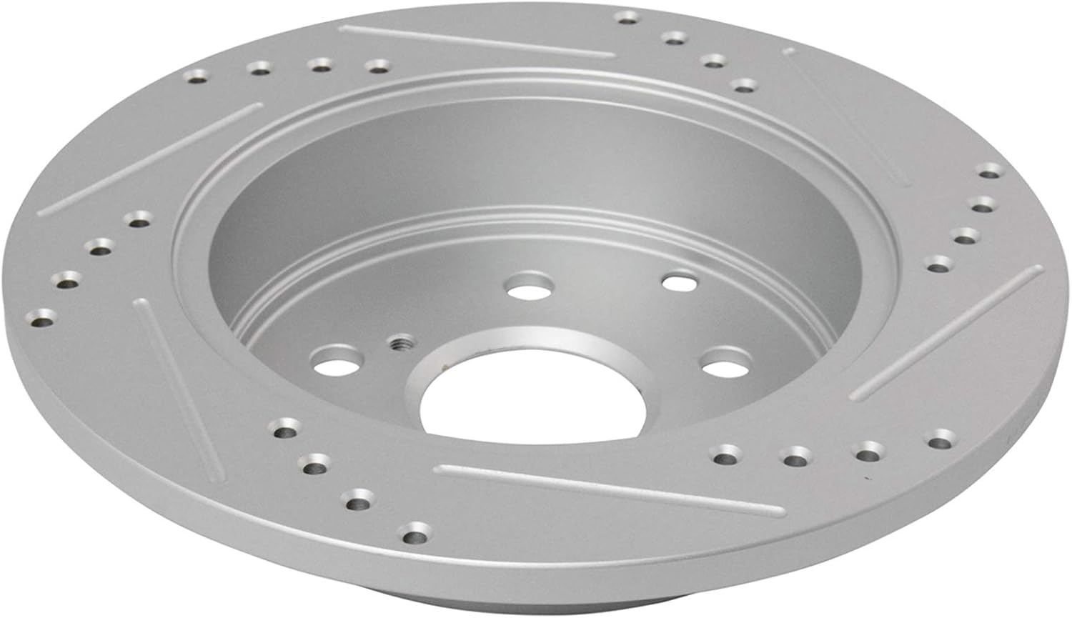 TRQ Performance Rear Brake Pad and Rotor Set Ceramic Drilled Slotted Coated Rotors Calipers Compatible with 2006-2011 Toyota RAV4