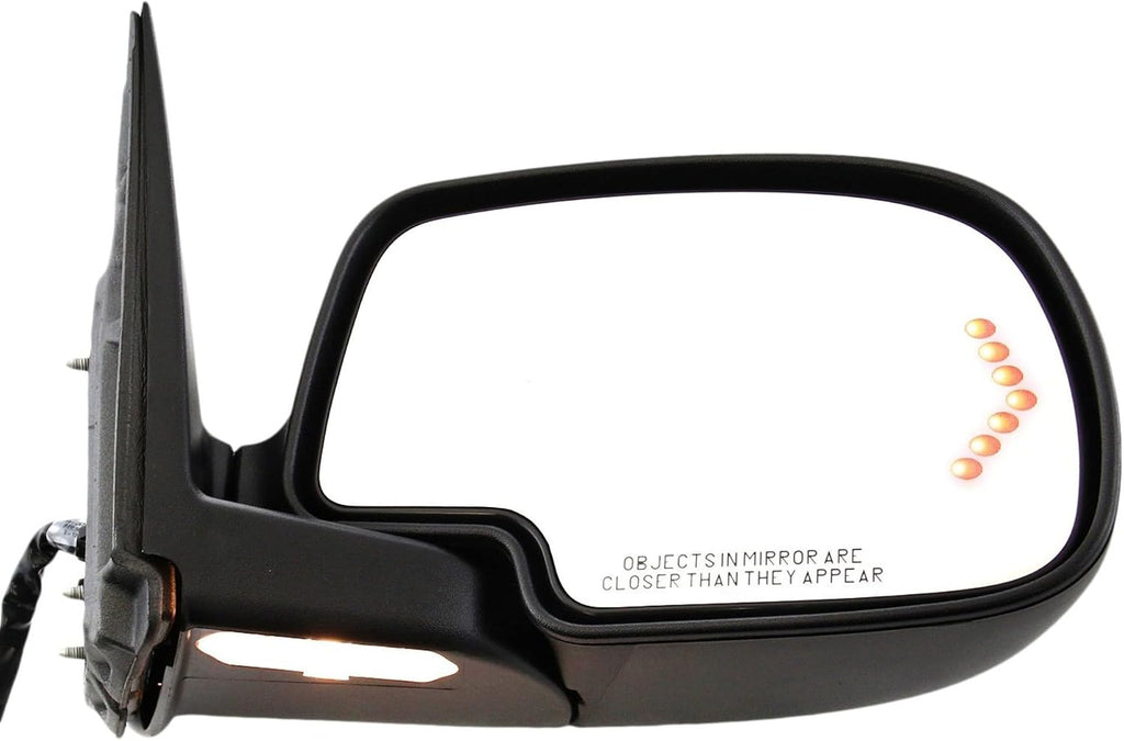 Kool Vue Right Power Heated Mirrors for Chevrolet Silverado 1500 Tahoe GMC Yukon 2003-2006 Power Fold with Signal Light, Memory & Puddle Lamp, w/o Blind Spot Monitor & Auto-Dim Paintable Extended Cab