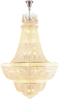 Dimmable LED K9 Crystal Gold Silver Chandelier Lighting Hanging Light Suspension Luminaire Lampen for Living Room Staircase,Dining Light Fixtures