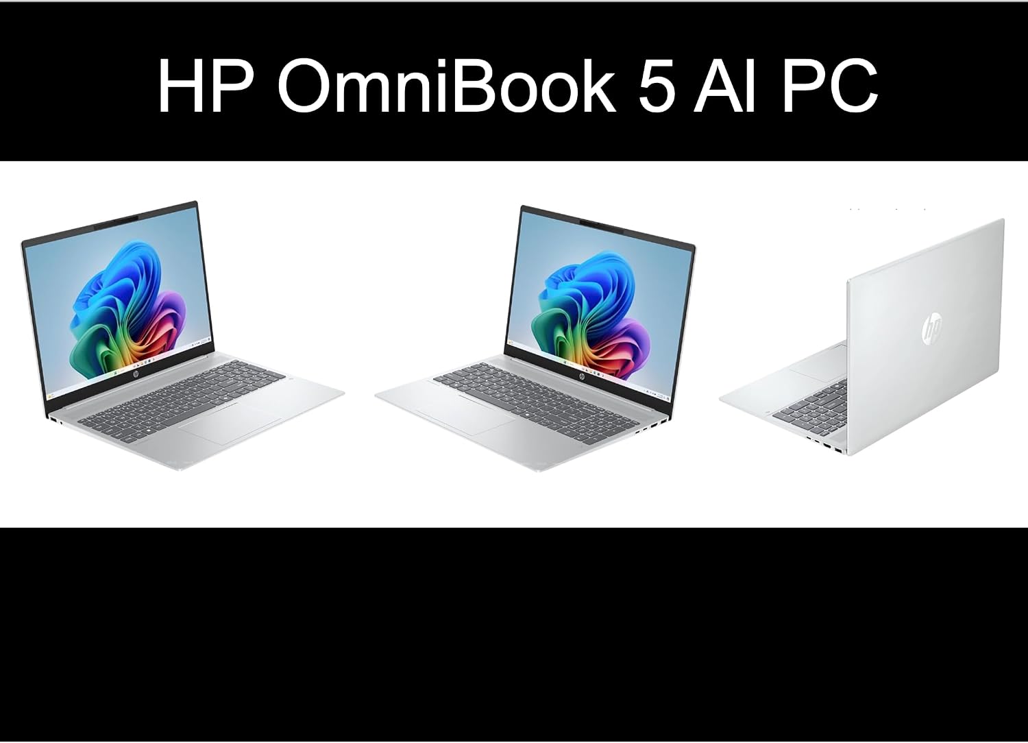HP OmniBook 5 Next Gen AI Laptop 16.0' Touchscreen 2K IPS Display (Intel Ultra 5-225U, 16GB LPDDR5X, 1TB SSD, Backlit KB, Copilot+, Webcam, Win 11 Home) w/Dockztorm USB Port Expander