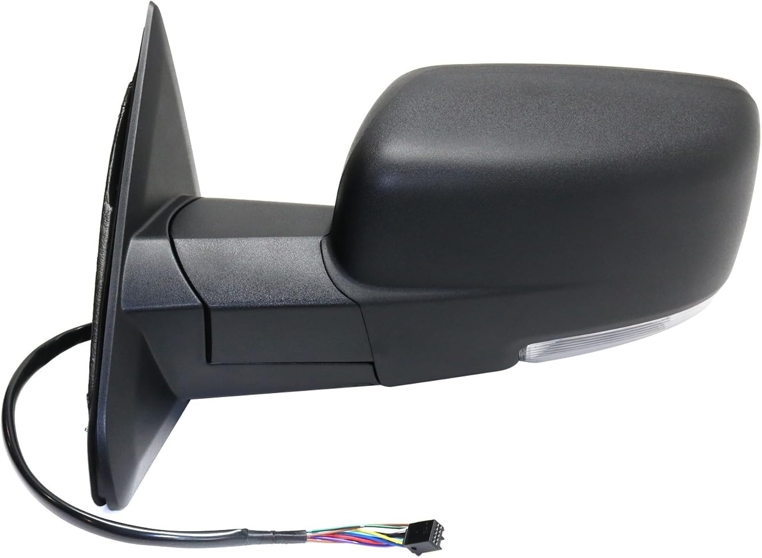 Kool Vue Driver Side Power Heated Mirror for Ram 1500 2013-2018 Power Fold With Signal Light & Puddle Lamp; Without Blind Spot Monitor & Memory Textured