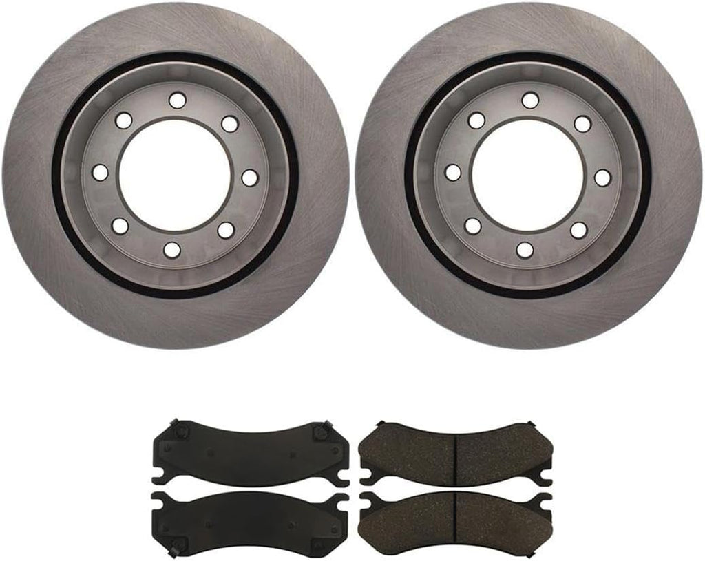 4X Rear Brake Kit - Brake Pads and Rotors Kit Automotive Replacement Brake Kits for Chevy Silverado 1500 2004-2004 for Chevrolet Silverado 2500 1999-2004 for Chevy Silverado 2500 1999-2004