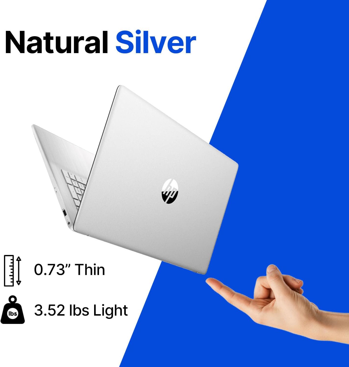 HP 15.6' 2026 Edition FHD Laptop Computer • 13th Gen Intel 8 cores i3 CPU • 8GB RAM • 256GB PCle SSD • Fingerprint Reader • Fast Wi-Fi 6 • Windows 11 • for Business & Student