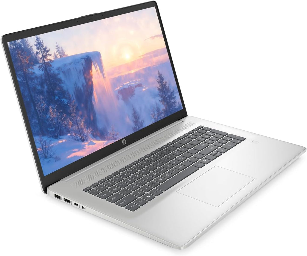 HP 17.3' Touchscreen Laptop Computer, Windows 11, 16GB RAM 1TB SSD, Intel Core Ultra 7 255U, HD+ 1600 x 900 Display, Fingerprint Reader, Backlit Keyboard, SageNova Earphones, Natural Silver