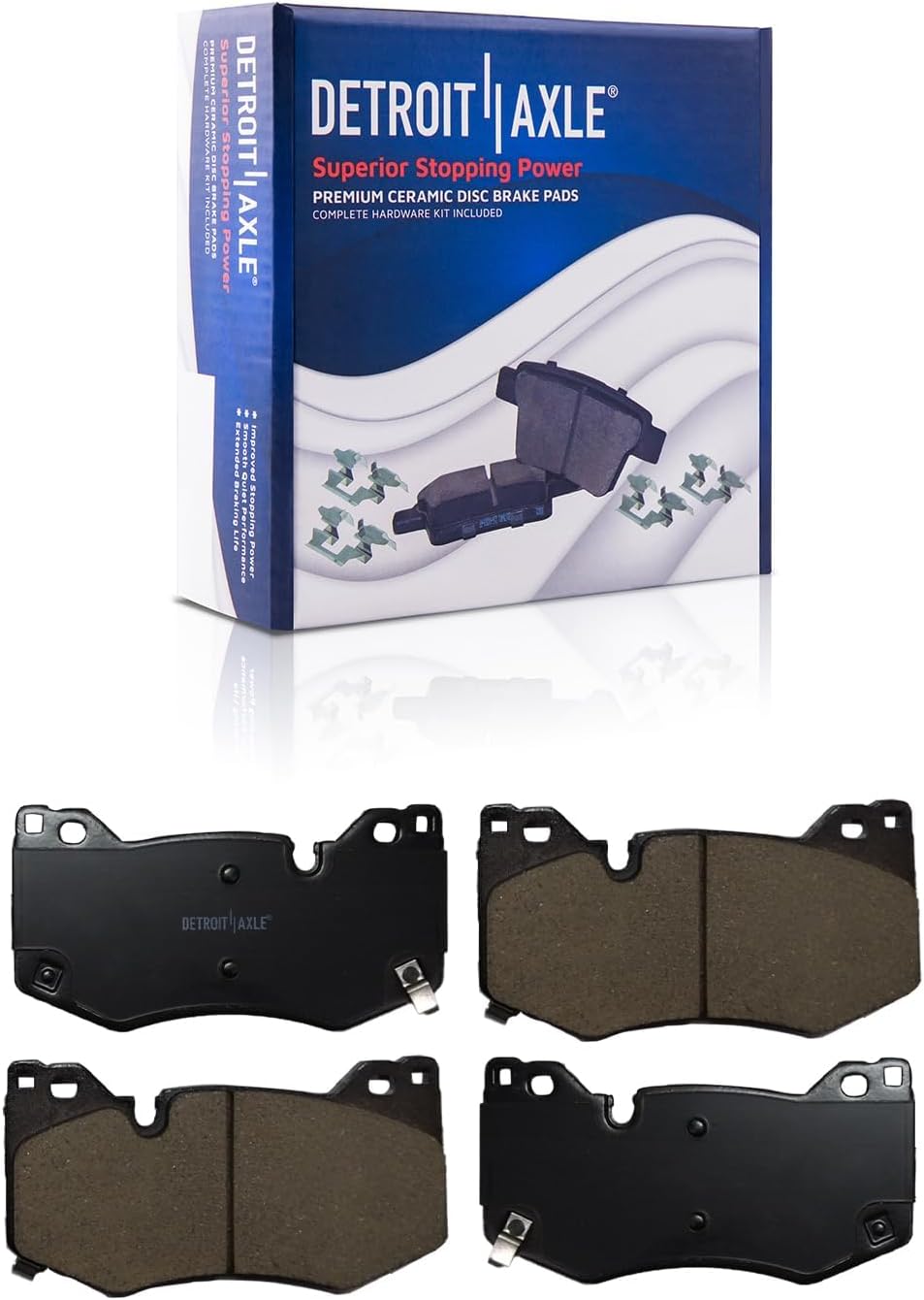 Detroit Axle - 2.0L Front Brake Kit for 2020-2025 Cadillac CT5, Disc Brakes Rotors Ceramic Brake Pads with Hardware 2021 2022 2023 2024 Replacement: 13.58' inch Rotors