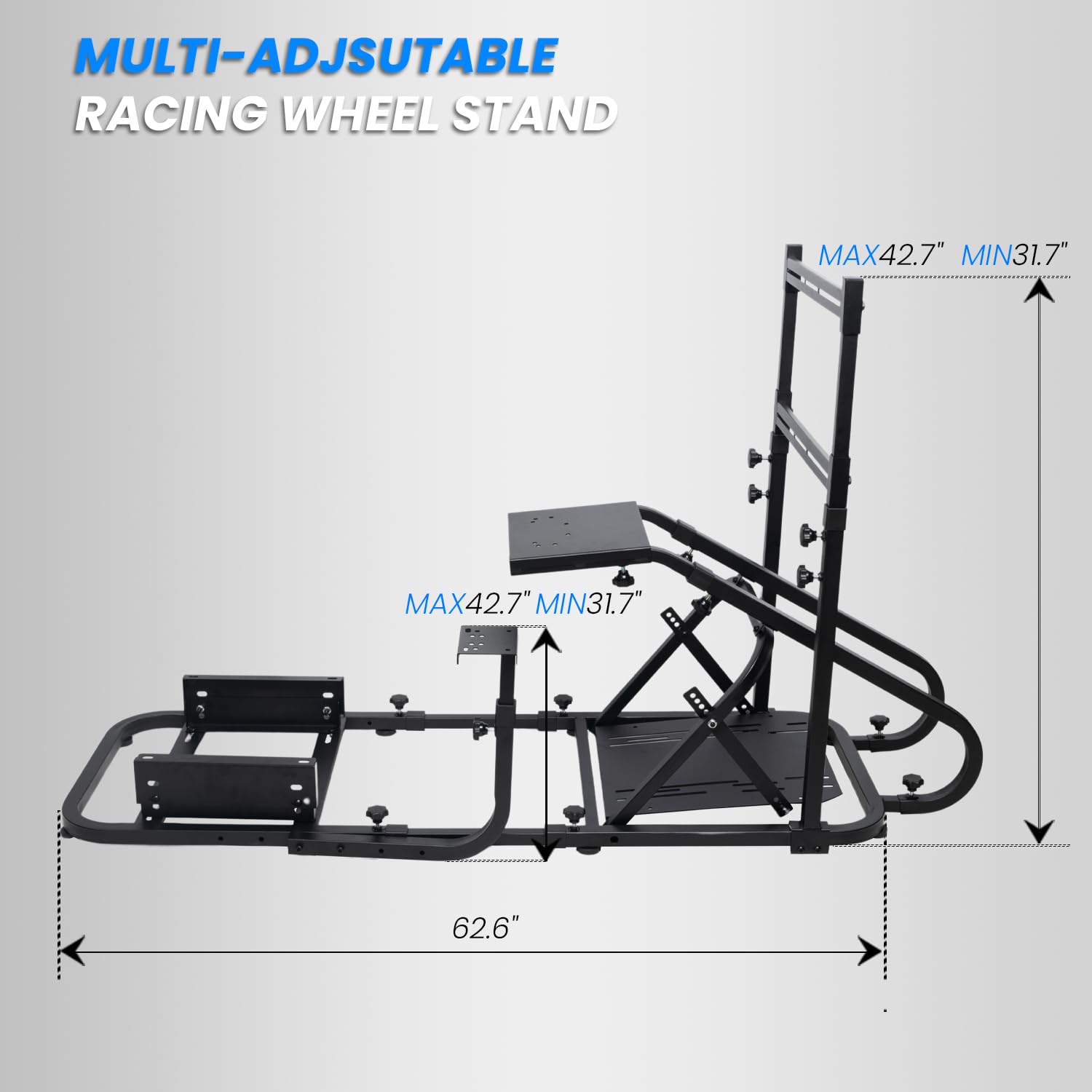 Racing Simulator Cockpit with Monitor Mount and Strong Fiberglass with LOGO Bucket Seat, Racing Wheel Stand Compatible with Fanatec, Thrustmaster, Logitech, Moza Racing Games on PS5, PS4, Xbox and PC