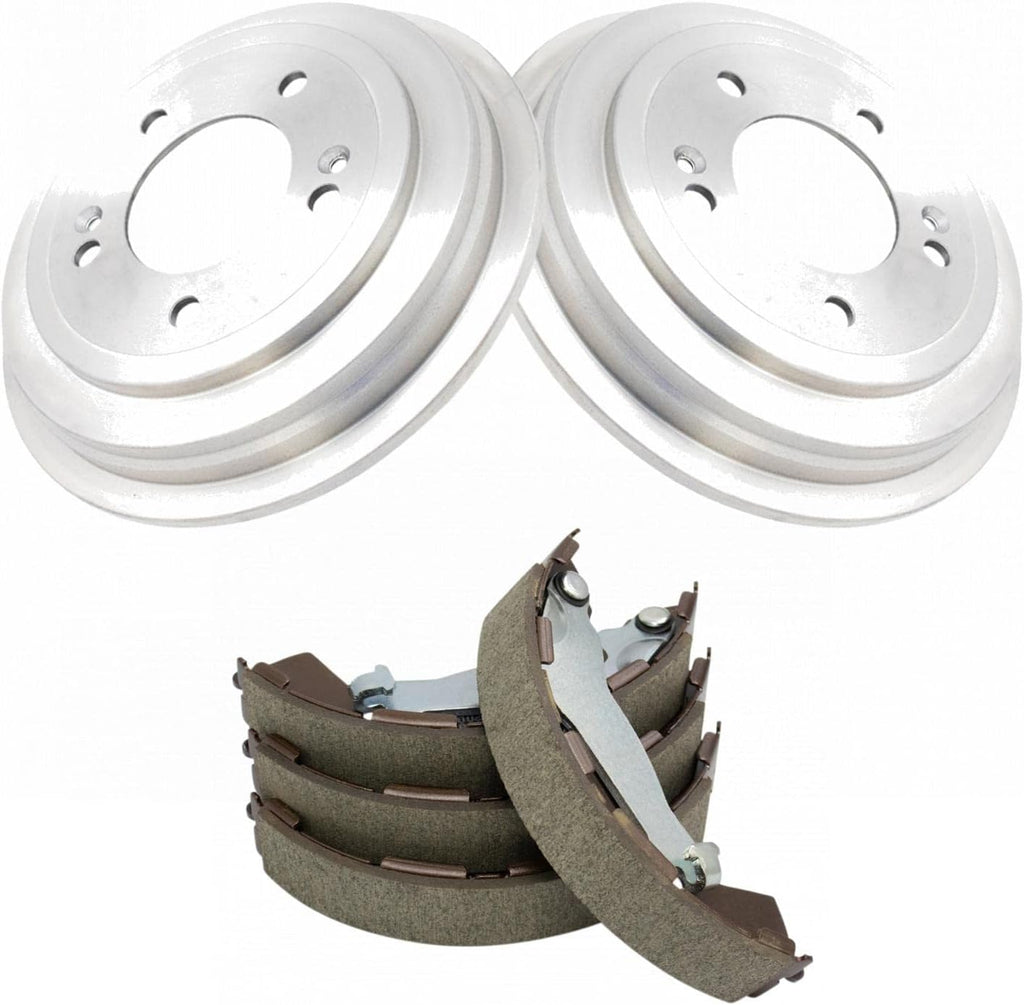 TRQ Rear Brake Shoe & Drum Kit Compatible with Hyundai Elantra Venue