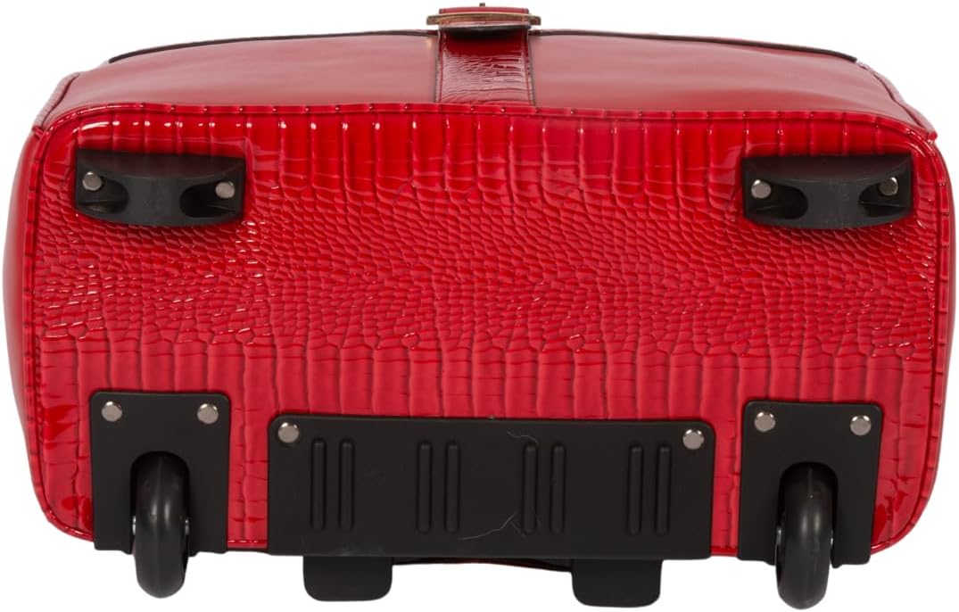 JKM and Company Alligator Compatible With Computer iPad, Laptop Tablet Rolling Tote Bag Briefcase Carryall Bag | Compatible With, Computer, iPad, Laptop, Tablet, Rolling