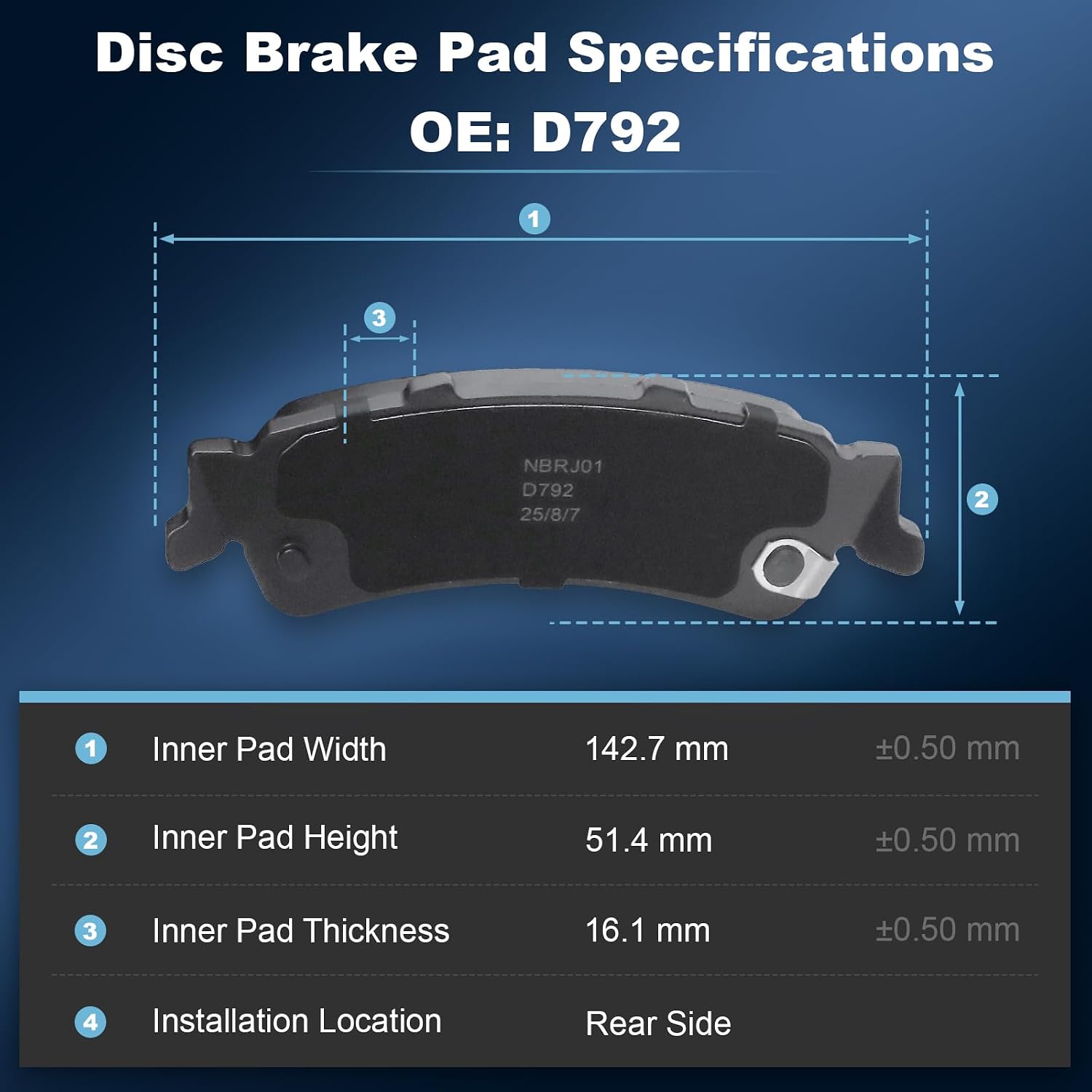Rear Drilled and Slotted Disc Brake Rotors & Ceramic Brake Pads Kit Fit for Chevrolet 03-05 Astro, 99-06 Silverado 1500, 00-01 Tahoe; for GMC 03-05 Safari, 99-06 Sierra 1500, 00-01 Yukon