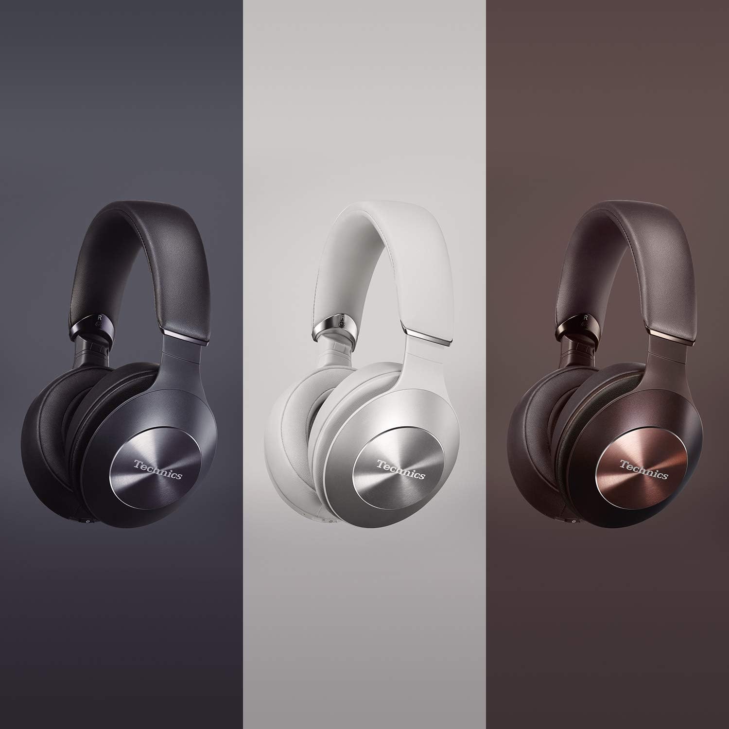 Technics Premium Hi-Res Wireless Bluetooth Stereo Headphones with 40 mm Dynamic-Tuned Drivers, 3-Mode Active Noise Cancelling, Ambient Sound Enhancer and Playback Pause Sensor - EAH-F70N-S (Silver)