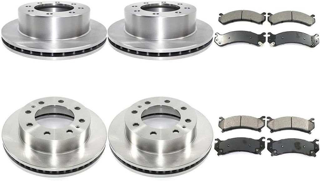 8X Brake Kit - Brakes and Rotors Kit Front and Rear Automotive Replacement Brake Kits for Chevrolet Silverado 3500 2004-2006 for Chevy Silverado 3500 2004-2006