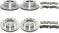 8X Replacement Front Rear Brake Rotors and Ceramic Brake Pads Brake Kit AUTO DN for Chevrolet Silverado 3500 2004-2006 for Chevy Silverado 3500 2004-2006 for Chevrolet Silverado 3500 HD 2007-2010