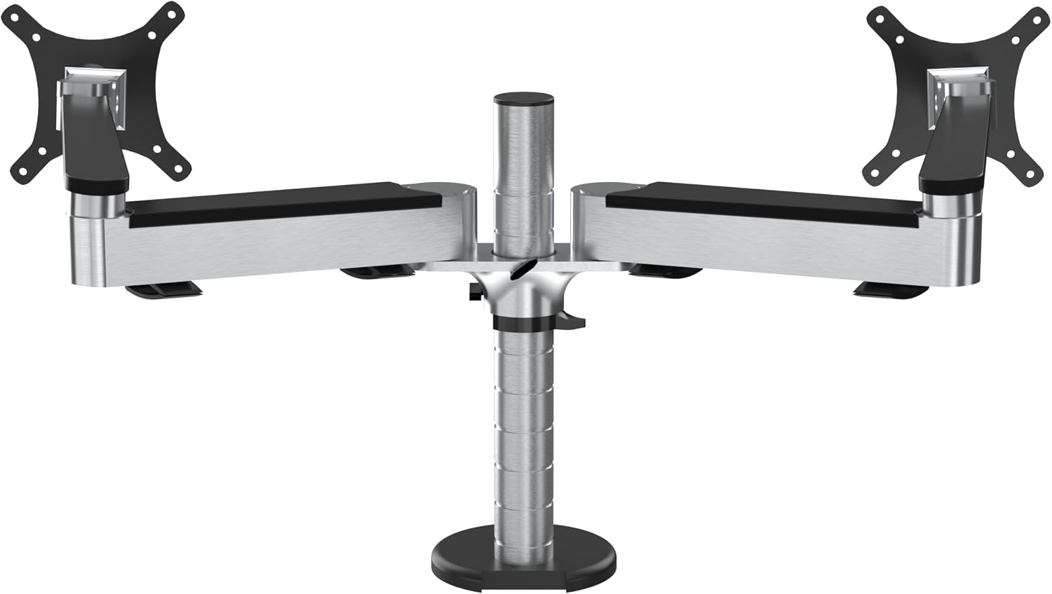 VERSADESK OmniView Dual Monitor Stand - Height Adjustable Arms for 24'-27' Screens - Desk Mount with 360° Rotation - VESA Compatible - Each Arm Supports up to 15lbs | Black