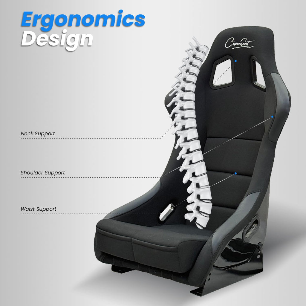 Racing Simulator Cockpit with Monitor Mount and Strong Fiberglass with LOGO Bucket Seat, Racing Wheel Stand Compatible with Fanatec, Thrustmaster, Logitech, Moza Racing Games on PS5, PS4, Xbox and PC