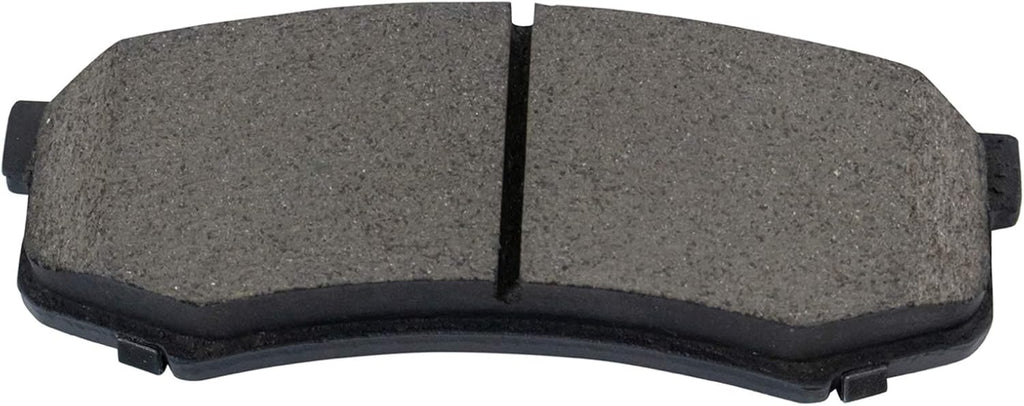 TRQ Performance Rear Brake Pad and Rotor Set Ceramic Drilled Slotted Coated Rotors Calipers Compatible with 2010-2020 Lexus GX460 2010-2018 Toyota 4Runner